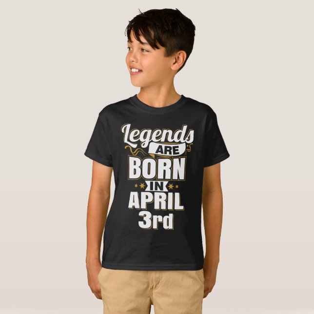 Camiseta Las leyendas nacen el 3 de abril (Anverso completo)