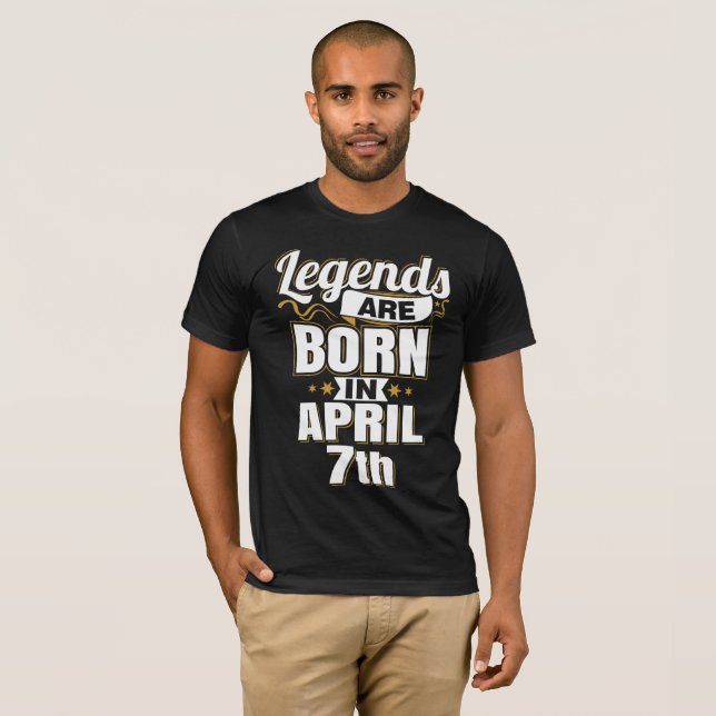 Camiseta Las leyendas nacen el 7 de abril (Anverso completo)