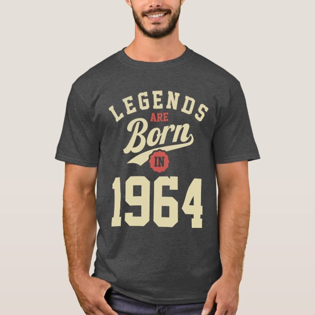 Camiseta Las leyendas nacen en 1964, cumpleaños número 60 (Anverso)