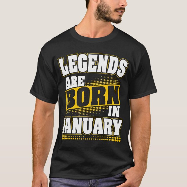 Camiseta las leyendas nacen en enero (Anverso)