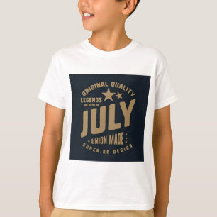 Camiseta Las Leyendas Nacen en Julio Calidad Original