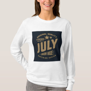 Camiseta Las leyendas nacen en julio Calidad original