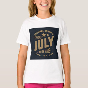 Camiseta Las Leyendas Nacen en Julio Calidad Original