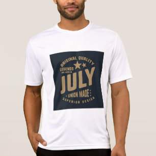 Camiseta Las Leyendas Nacen en Julio Calidad Original