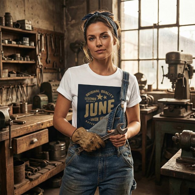 Camiseta Las leyendas nacen en junio de calidad original (Subido por el creador)