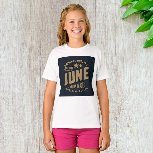 Camiseta Las leyendas nacen en junio de calidad original