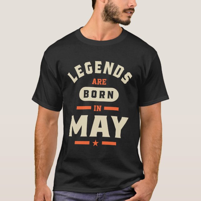 Camiseta Las leyendas nacen en mayo - Mayo Cumpleaños (Anverso)