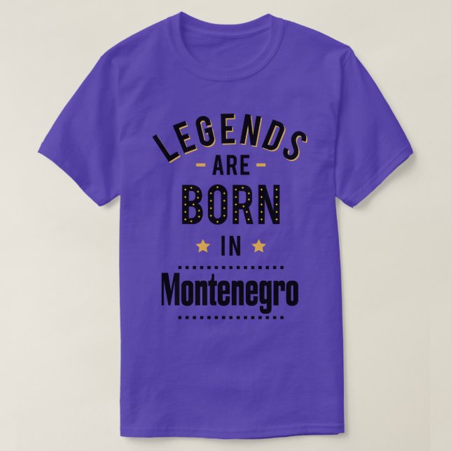 Camiseta Las Leyendas Nacen En Montenegro (Diseño del anverso)