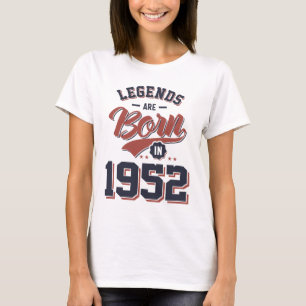 Camiseta Las leyendas nacen en regalo de cumpleaños de 1952