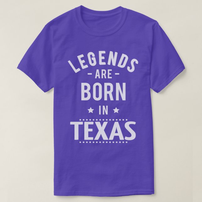 Camiseta Las Leyendas Nacen En Texas (Diseño del anverso)
