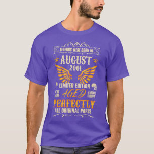 Camiseta Las leyendas nacidas en agosto de 2001 - Rocker Bi