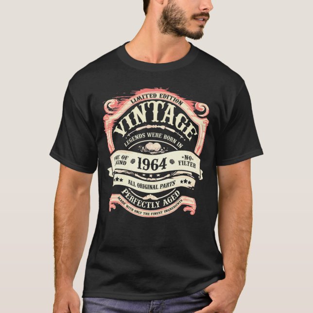 Camiseta Las Leyendas Nacieron En 1964, 60 Años (Anverso)