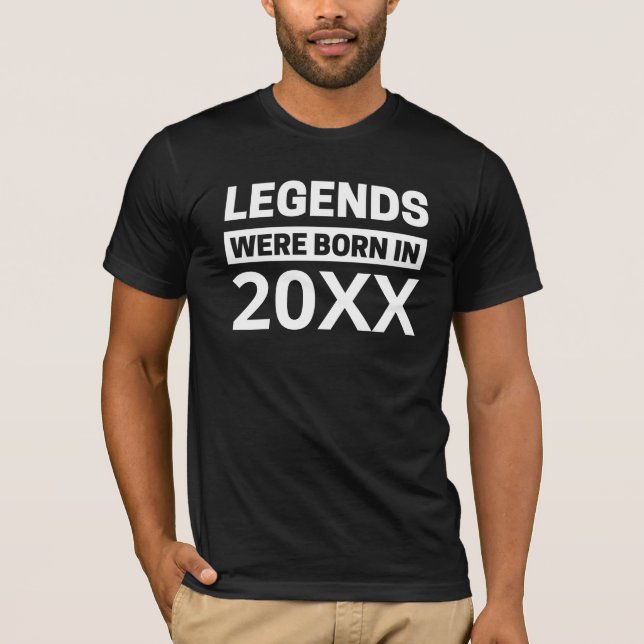 Camiseta Las Leyendas Nacieron En 20XX Cumpleaños Personali (Anverso)