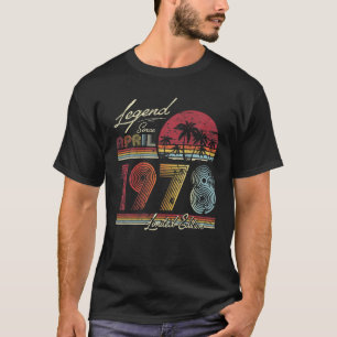 Camiseta Las Leyendas Nacieron En Abril De 1978 44º Cumplea