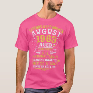 Camiseta Las Leyendas Nacieron En Agosto De 1963 59 Años De