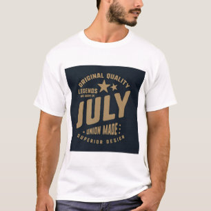 Camiseta Las Leyendas Nacieron en Julio Calidad Original