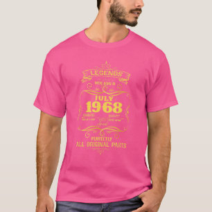 Camiseta Las Leyendas Nacieron En Julio De 1968 54 Años De