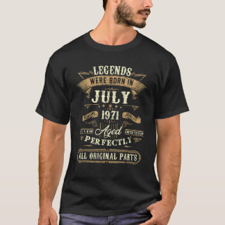 Camiseta Las Leyendas Nacieron En Julio De 1971 51er Cumple