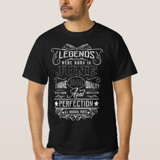 Camiseta Las Leyendas Nacieron En Junio De 1944 Todas Las P