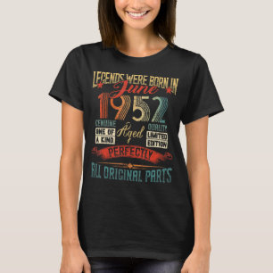 Camiseta Las Leyendas Nacieron En Junio De 1952 70 Años De