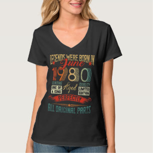 Camiseta Las Leyendas Nacieron En Junio De 1980 42 Años De