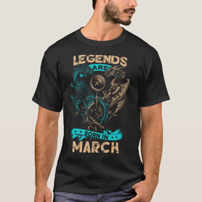 Camiseta Las Leyendas Nacieron En Marzo (Anverso)