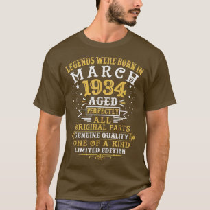 Camiseta Las Leyendas Nacieron En Marzo De 1934 88 Años De 