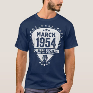 Camiseta Las Leyendas Nacieron En Marzo De 1954Guitar