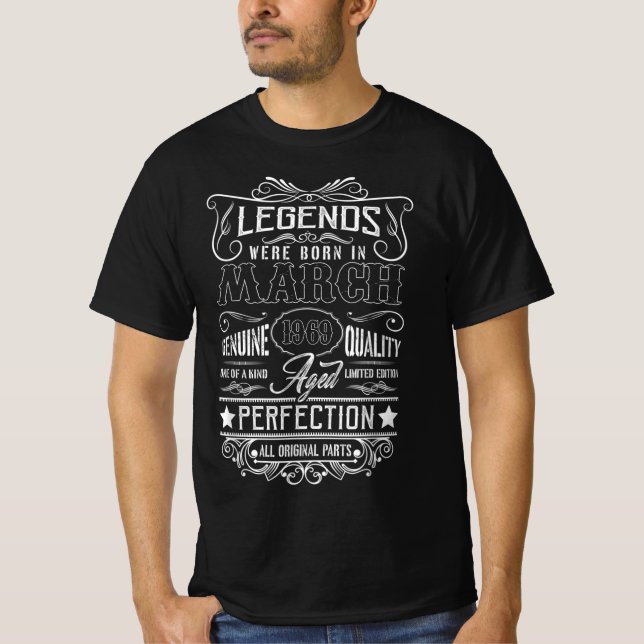 Camiseta Las Leyendas Nacieron En Marzo De 1969 Todas Las P (Anverso)