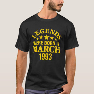 Camiseta Las leyendas nacieron en marzo de 1983, día de 30