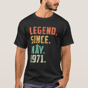 Camiseta Las Leyendas Nacieron En Mayo De 1971 50º Cumpleañ