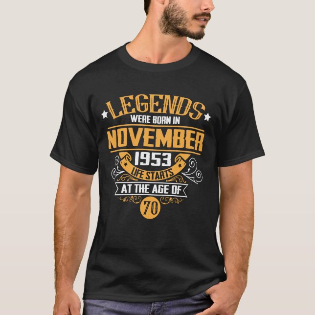 Camiseta Las leyendas nacieron en noviembre de 1953 (Anverso)