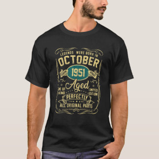 Camiseta Las Leyendas Nacieron En Octubre De 1951 70º Día 7