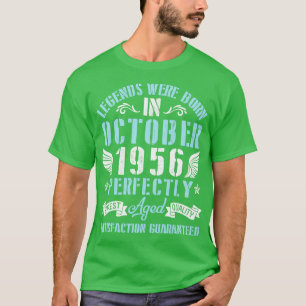 Camiseta Las Leyendas Nacieron En Octubre De 1956 De Edad P