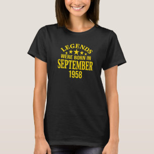 Camiseta Las Leyendas Nacieron En Septiembre De 1958