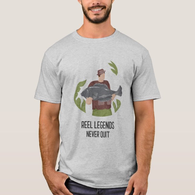 Camiseta Las leyendas Reel nunca renuncian (Anverso)