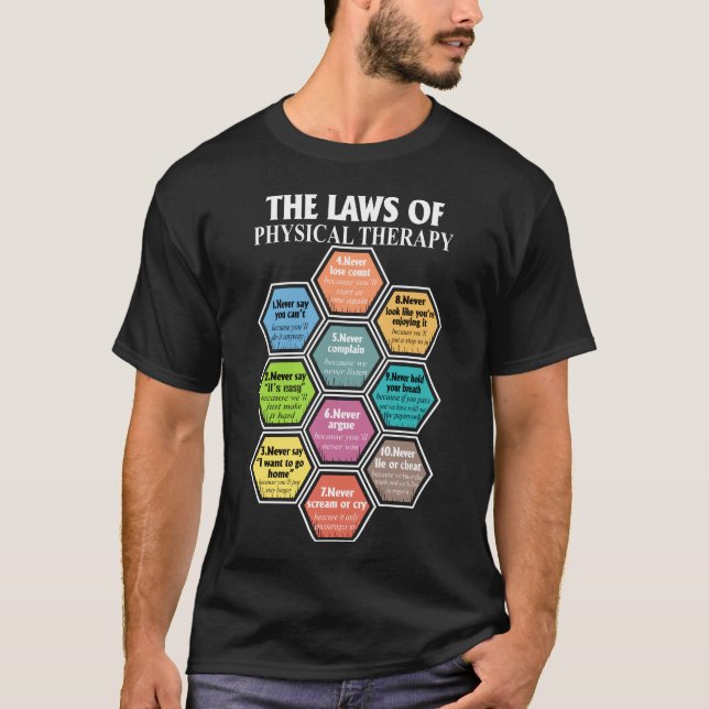 Camiseta Las Leyes De La Terapia Física (Anverso)