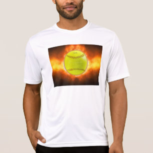 Camiseta Las llamas de pelota blanda amarilla de SlipperyJo