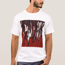 Camiseta Las llamas en rojo a negro