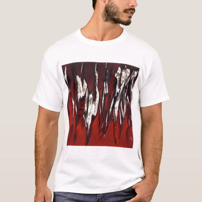 Camiseta Las llamas en rojo a negro (Anverso)