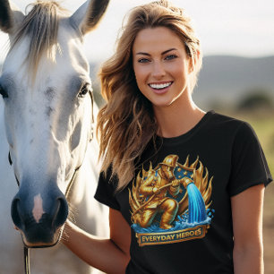 Camiseta Las llamas heroicas de los bomberos