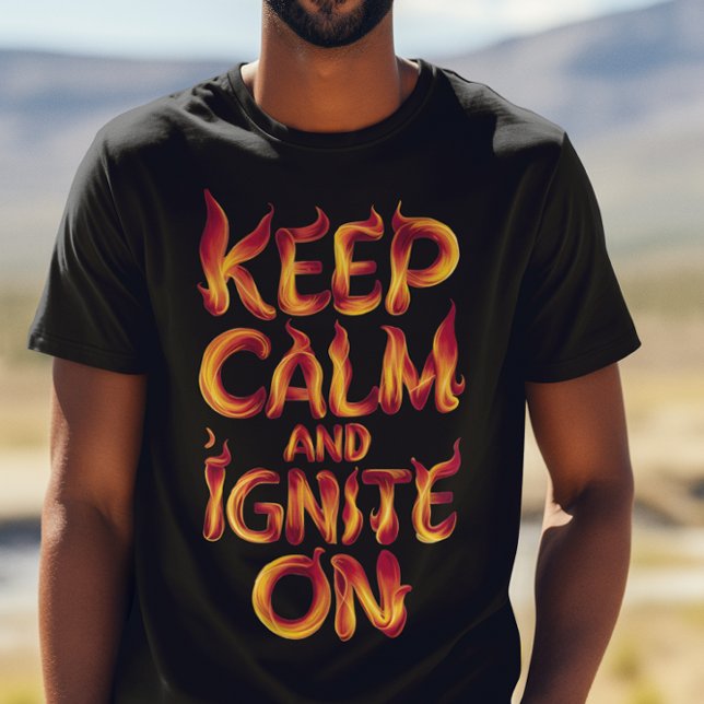 Camiseta Las llamas mantienen la calma y se encienden (Subido por el creador)