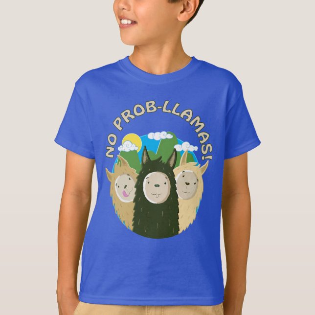 Camiseta Las llamas no tienen ninguna Prob-Llama (Anverso)