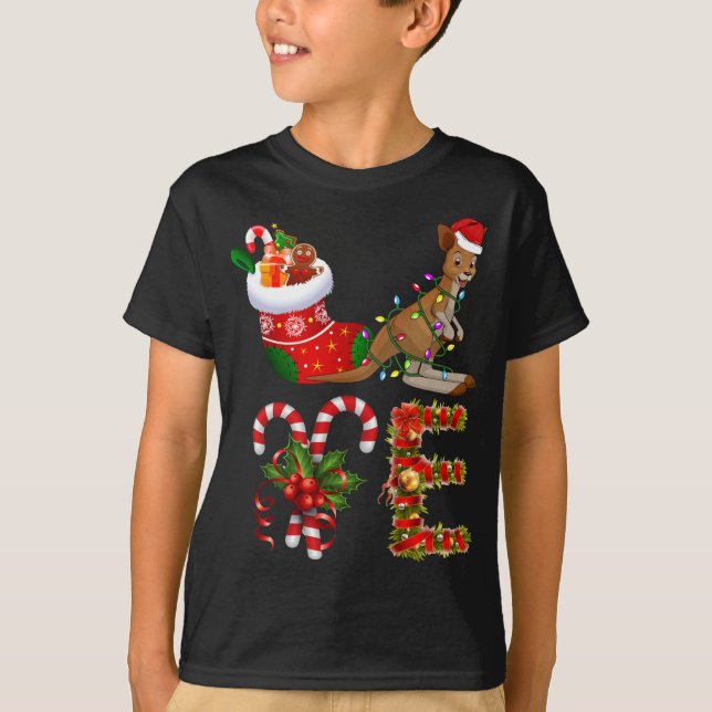 Camiseta Las Luces De Los Navidades Canguro Llevaron A Funn (Anverso)