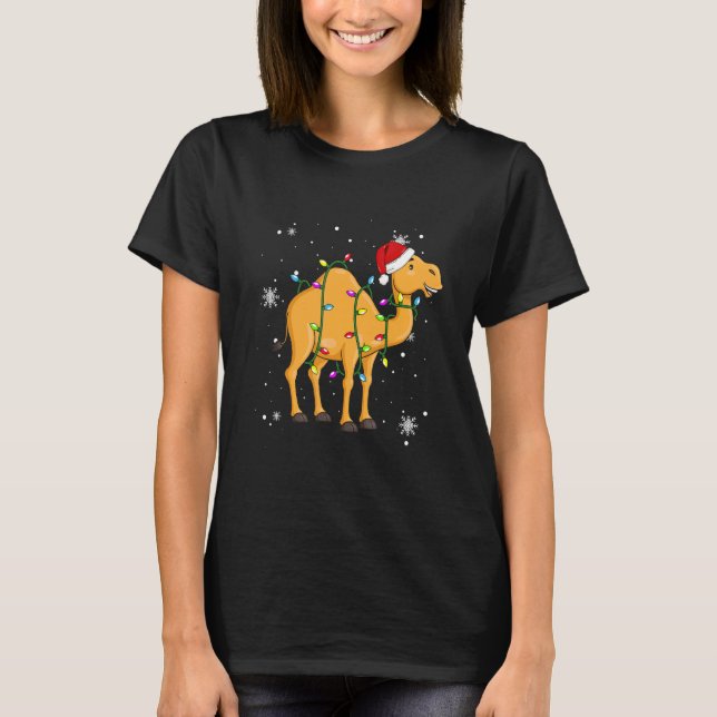 Camiseta Las Luces De Los Navidades De Camel Lideraron A Lo (Anverso)