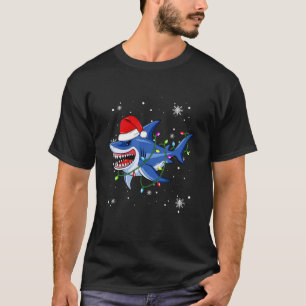 Camiseta Las Luces De Los Navidades De Tiburón Dieron Luces
