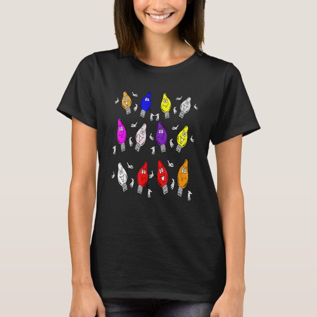 Camiseta Las luces del árbol de navidad cubren la mora de l (Anverso)