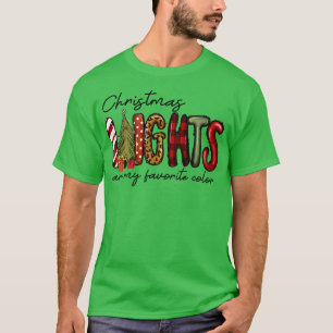 Camiseta Las Luces navidades son mi color favorito Divertid