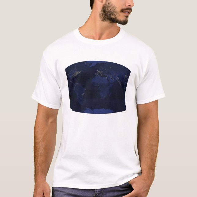 Camiseta Las luces nocturnas generadas por el hombre ½ Eart (Anverso)