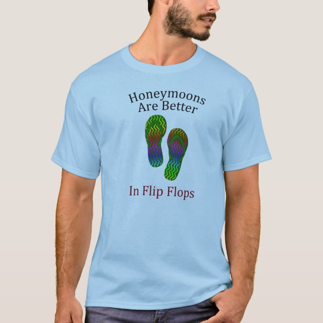 Camiseta Las lunas de miel son mejores en los Flip Flops (Anverso)